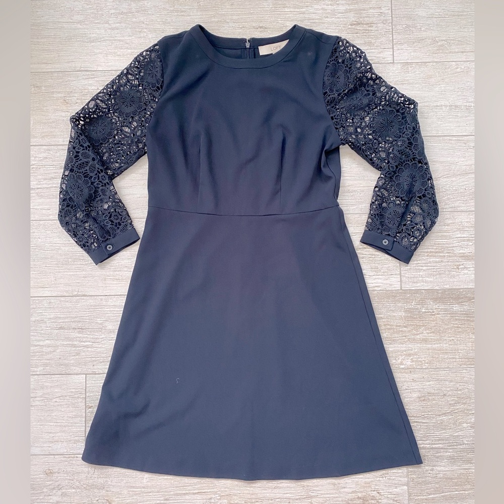 4P LOFT spring dress navy blue